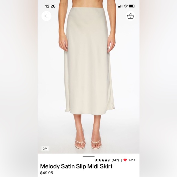 Dynamite melody satin slip skirt - Picture 2 of 4